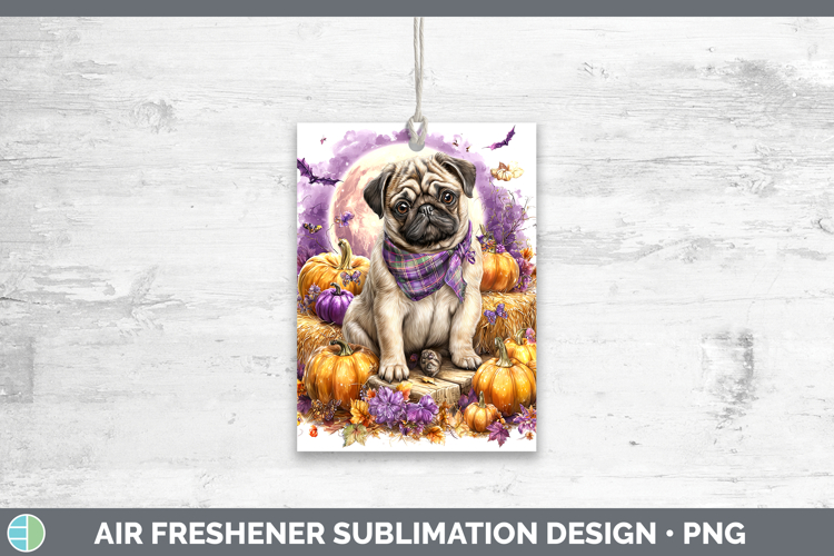 Dogs 02 Bandana Halloween Pug Air Freshener Sublimation Car