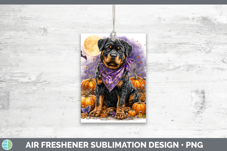Dogs 02 Bandana Halloween Rottweiler Air Freshener Sublimati