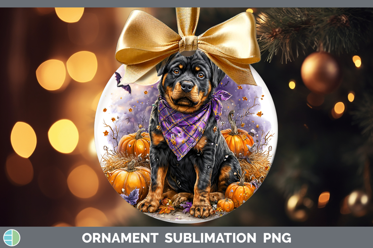 Dogs 02 Bandana Halloween Rottweiler Ornament Sublimation Ba