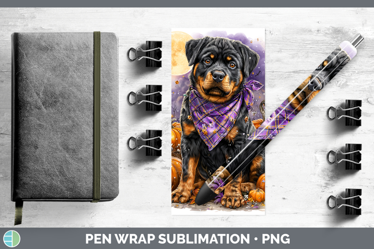 Dogs 02 Bandana Halloween Rottweiler Pen Wrap Sublimation Pe