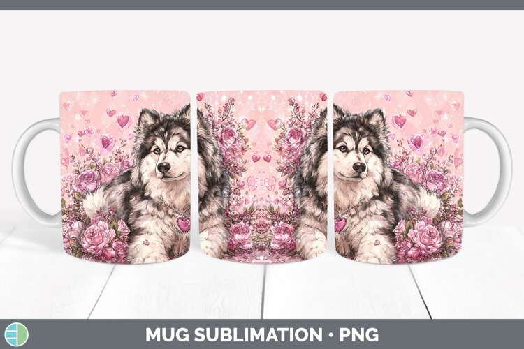 GorgeousDogs 02 Checker Valentine Mug Wrap design.