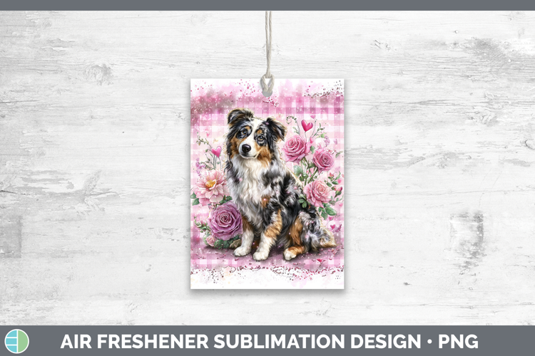 Australian Shepherd Dogs 02 Checker Valentine Air Freshener