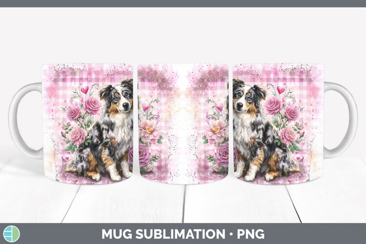 GorgeousDogs 02 Checker Valentine Mug Wrap design.