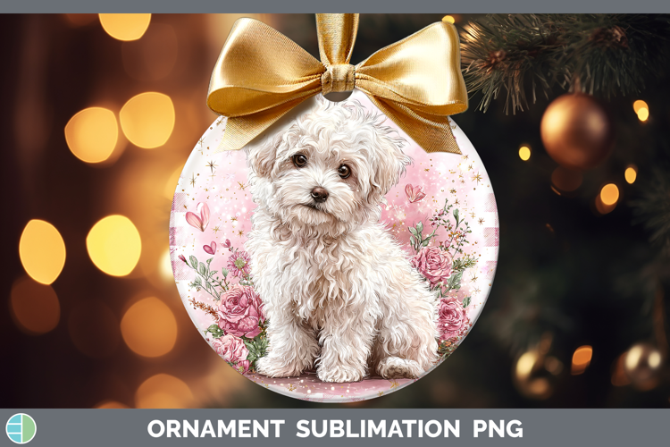 Bichon Frise Dogs 02 Checker Valentine Ornament Sublimation