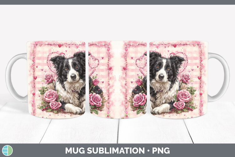 GorgeousDogs 02 Checker Valentine Mug Wrap design.