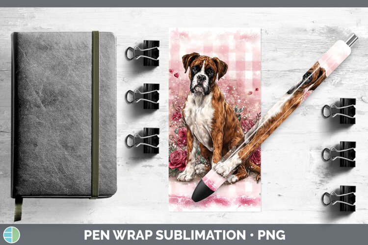 GorgeousDogs 02 Checker Valentine Pen Wrap design.