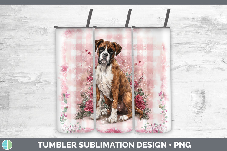 GorgeousDogs 02 Checker Valentine Tumbler design.