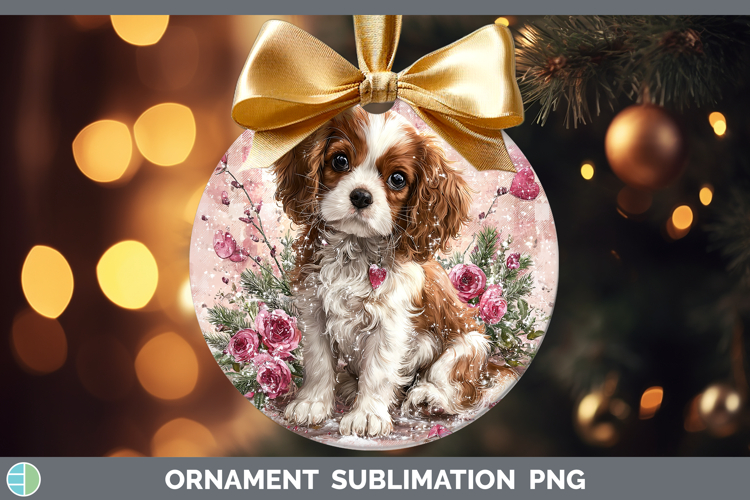 Cavalier King Charles Spaniel Dogs 02 Checker Valentine Orna