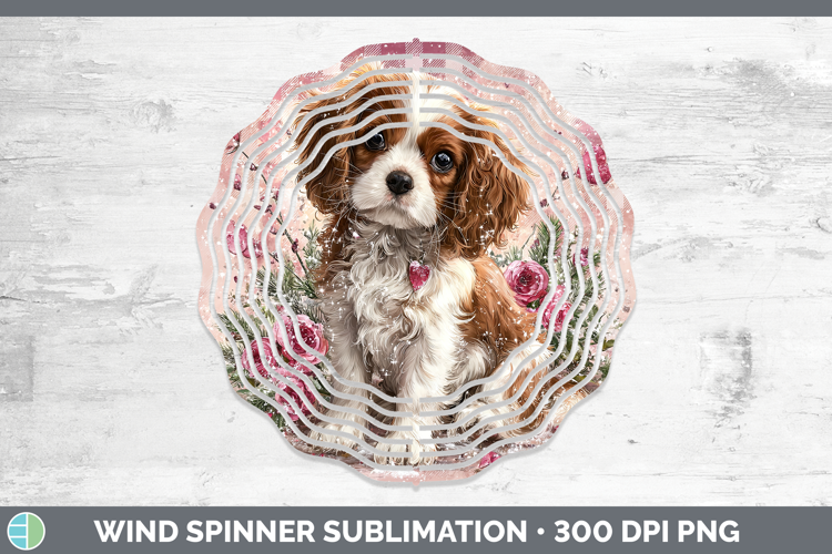 Cavalier King Charles Spaniel Dogs 02 Checker Valentine Wind