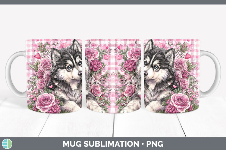 GorgeousDogs 02 Checker Valentine Mug Wrap design.