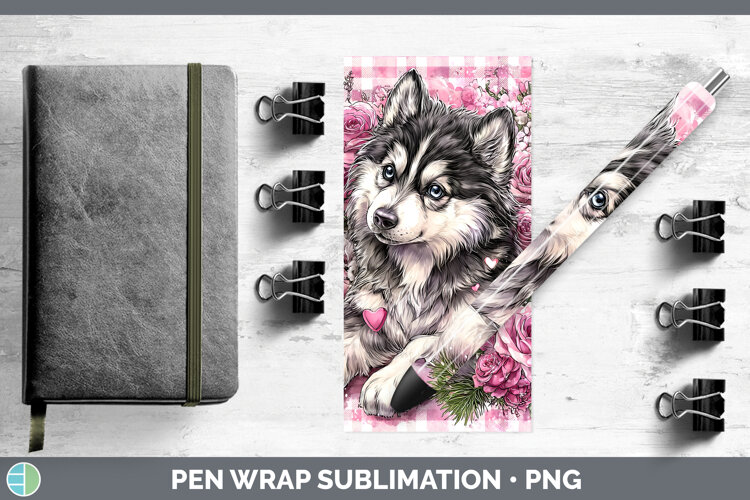 GorgeousDogs 02 Checker Valentine Pen Wrap design.