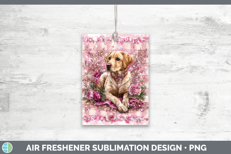 Labrador Retriever Dogs 02 Checker Valentine Air Freshener S
