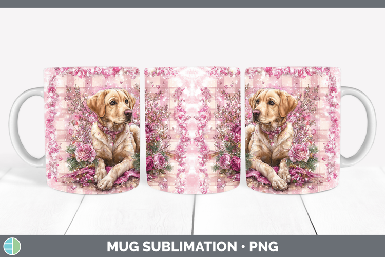 Labrador Retriever Dogs 02 Checker Valentine Mug Wrap Sublim