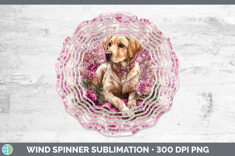 Labrador Retriever Dogs 02 Checker Valentine Wind Spinner Su