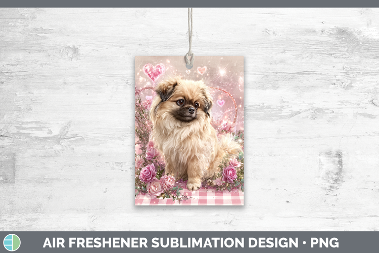 Pekingese Dogs 02 Checker Valentine Air Freshener Sublimatio