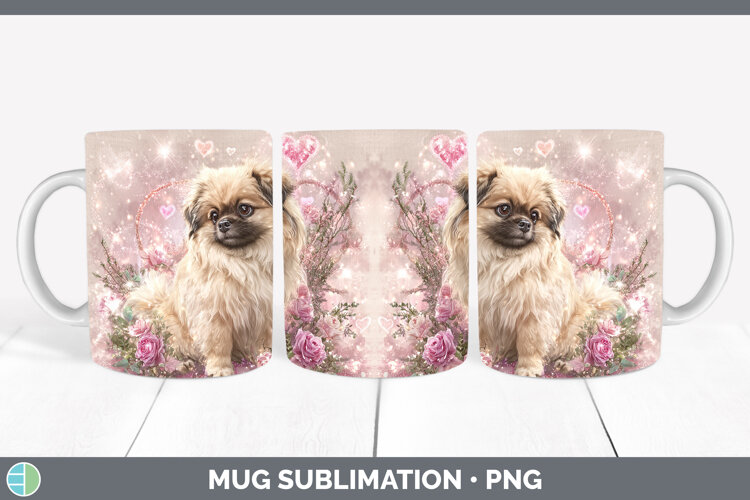 GorgeousDogs 02 Checker Valentine Mug Wrap design.