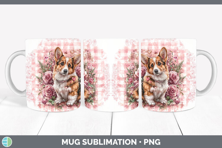 GorgeousDogs 02 Checker Valentine Mug Wrap design.
