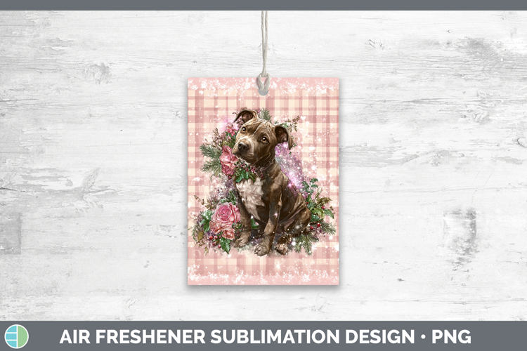 Pit Bull Dogs 02 Checker Valentine Air Freshener Sublimation