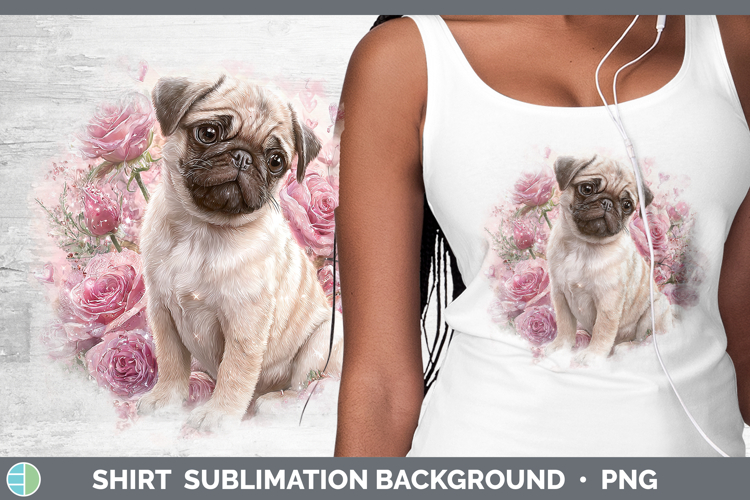 Pug Dogs 02 Checker Valentine Shirt Sublimation Design
