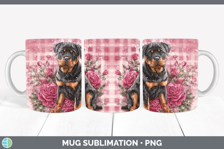 GorgeousDogs 02 Checker Valentine Mug Wrap design.