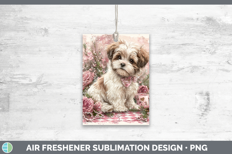 Shih Tzu Dogs 02 Checker Valentine Air Freshener Sublimation
