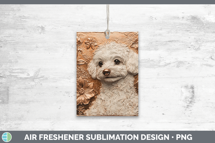 Dogs 02 Copper Relief Bichon Frise Air Freshener Sublimation