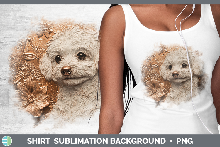 Dogs 02 Copper Relief Bichon Frise Shirt Sublimation Sublima