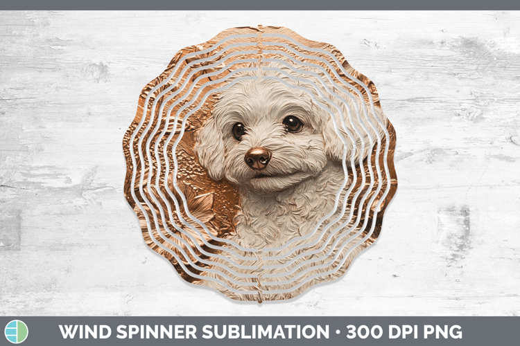 GorgeousDogs 02 Copper Relief Wind Spinner design.