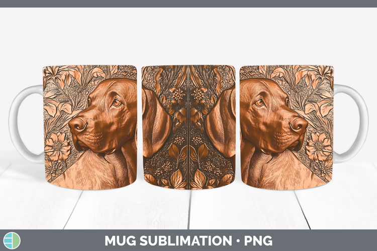 Dogs 02 Copper Relief Bloodhound Mug Wrap Sublimation Coffee