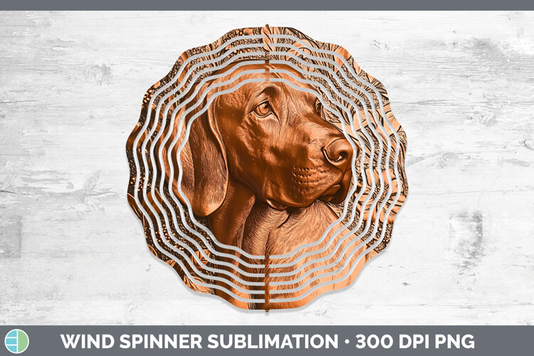 GorgeousDogs 02 Copper Relief Wind Spinner design.