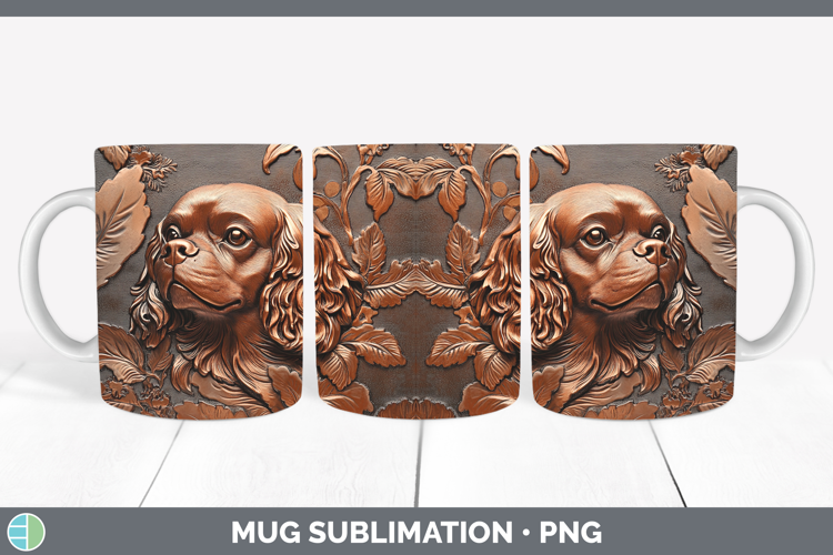Dogs 02 Copper Relief Cavalier King Charles Spaniel Mug Wrap