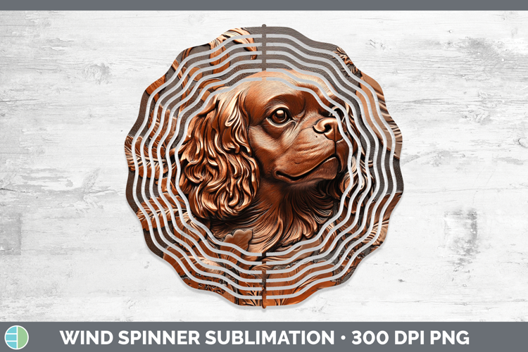 Dogs 02 Copper Relief Cavalier King Charles Spaniel Wind Spi