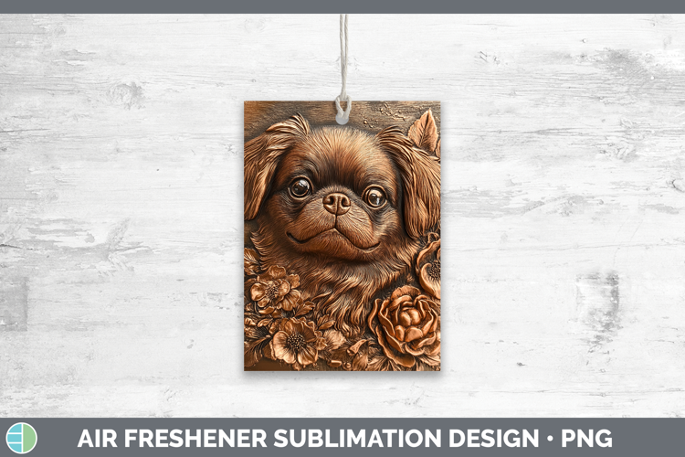 Dogs 02 Copper Relief Pekingese Air Freshener Sublimation Ca