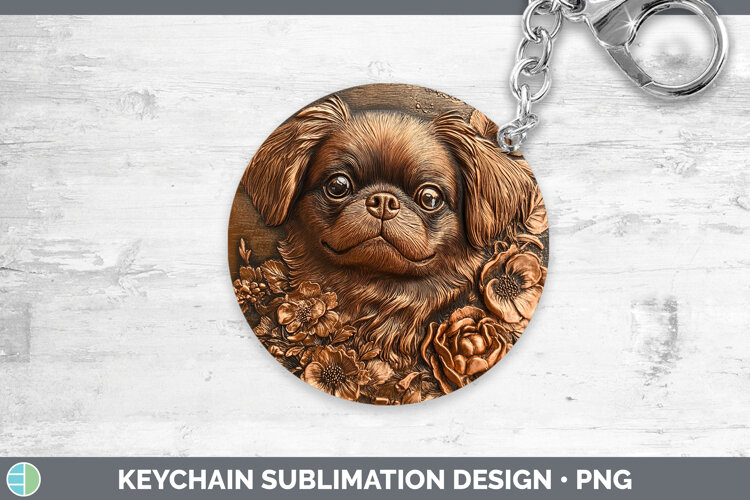 GorgeousDogs 02 Copper Relief Keychain design.