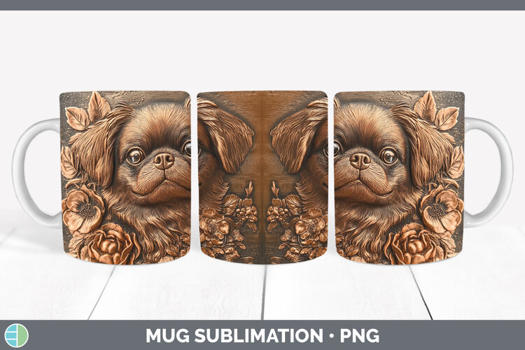 GorgeousDogs 02 Copper Relief Mug Wrap design.