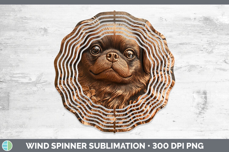 GorgeousDogs 02 Copper Relief Wind Spinner design.