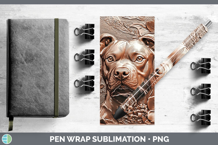 GorgeousDogs 02 Copper Relief Pen Wrap design.