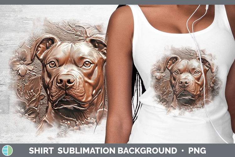 Dogs 02 Copper Relief Pit Bull Shirt Sublimation Sublimation
