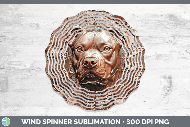 GorgeousDogs 02 Copper Relief Wind Spinner design.