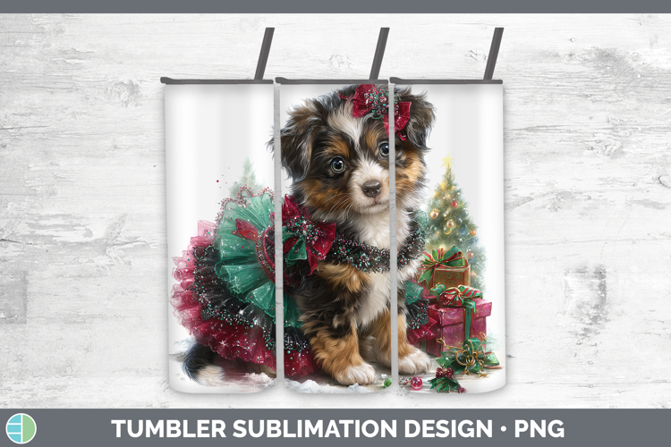 Australian Shepherd Dogs 02 Cute Christmas Tumbler Sublimati