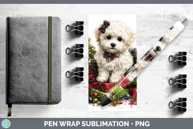 GorgeousDogs 02 Cute Christmas Pen Wrap design.