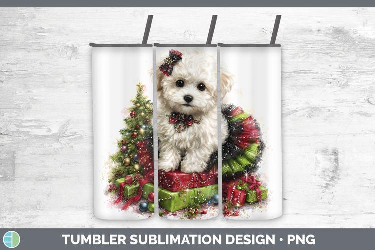 Bichon Frise Dogs 02 Cute Christmas Tumbler Sublimation Desi