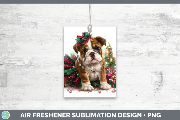 Bulldog Dogs 02 Cute Christmas Air Freshener Sublimation Des