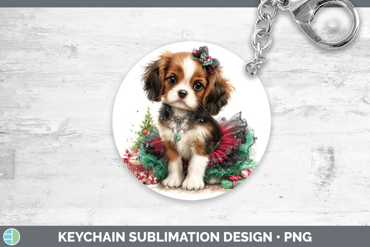 GorgeousDogs 02 Cute Christmas Keychain design.