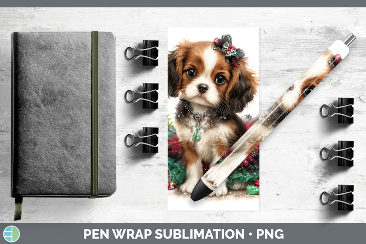Cavalier King Charles Spaniel Dogs 02 Cute Christmas Pen Wra