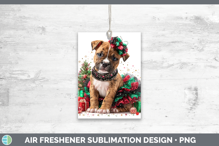 Pit Bull Dogs 02 Cute Christmas Air Freshener Sublimation De