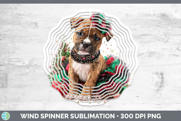 GorgeousDogs 02 Cute Christmas Wind Spinner design.