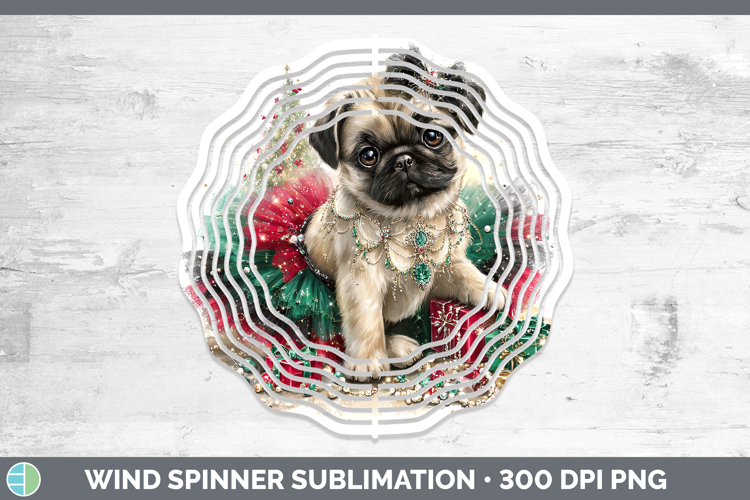 GorgeousDogs 02 Cute Christmas Wind Spinner design.