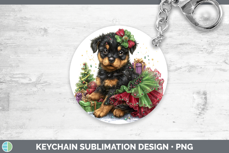 GorgeousDogs 02 Cute Christmas Keychain design.