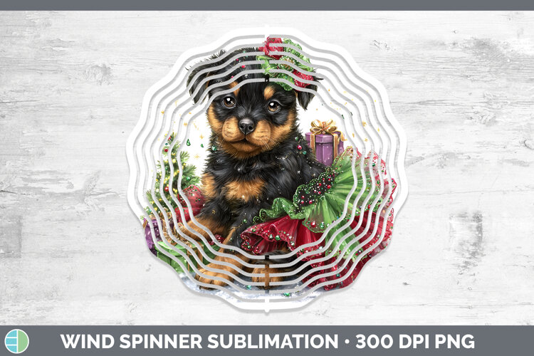 GorgeousDogs 02 Cute Christmas Wind Spinner design.